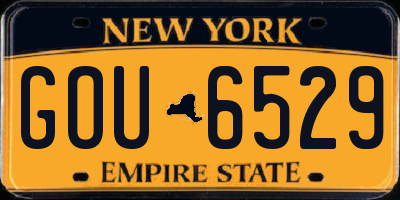 NY license plate GOU6529