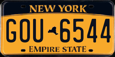 NY license plate GOU6544