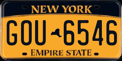 NY license plate GOU6546
