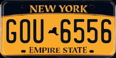 NY license plate GOU6556