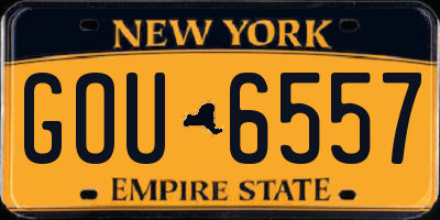 NY license plate GOU6557