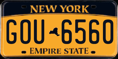 NY license plate GOU6560
