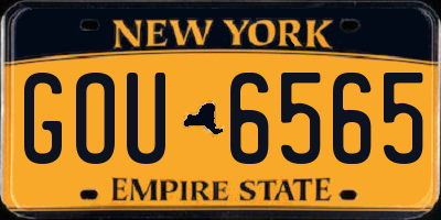 NY license plate GOU6565