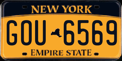NY license plate GOU6569