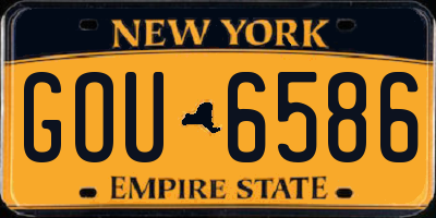NY license plate GOU6586