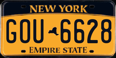 NY license plate GOU6628