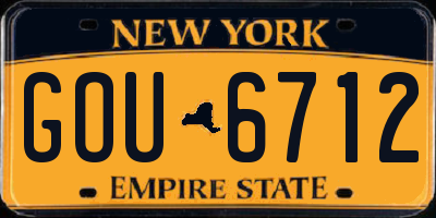 NY license plate GOU6712