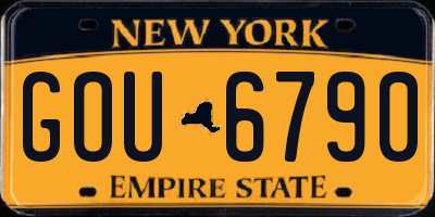 NY license plate GOU6790
