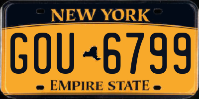 NY license plate GOU6799