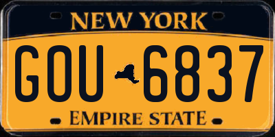 NY license plate GOU6837