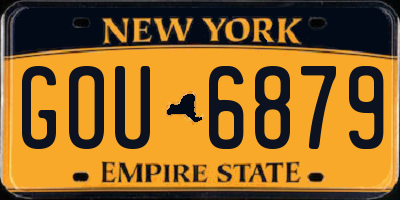 NY license plate GOU6879