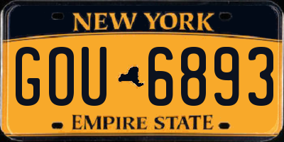 NY license plate GOU6893