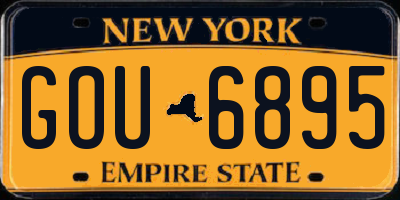 NY license plate GOU6895