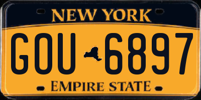 NY license plate GOU6897