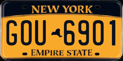 NY license plate GOU6901