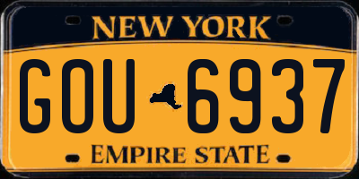 NY license plate GOU6937
