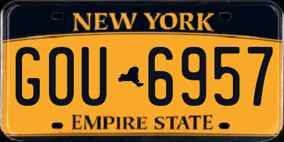 NY license plate GOU6957