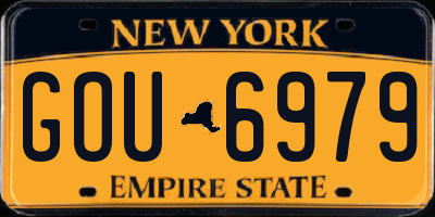 NY license plate GOU6979