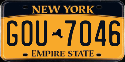 NY license plate GOU7046