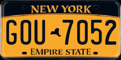 NY license plate GOU7052