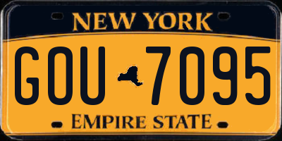 NY license plate GOU7095