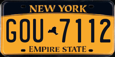 NY license plate GOU7112