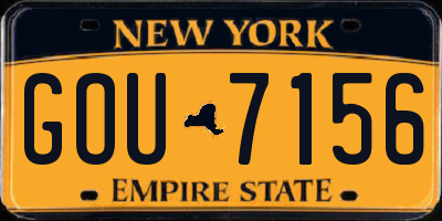 NY license plate GOU7156