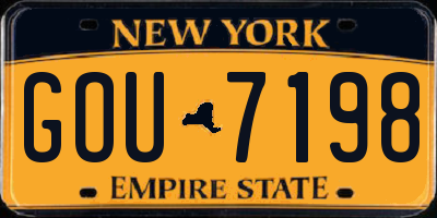 NY license plate GOU7198