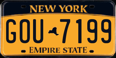 NY license plate GOU7199