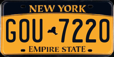 NY license plate GOU7220