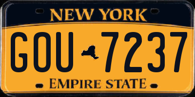 NY license plate GOU7237
