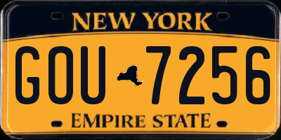 NY license plate GOU7256
