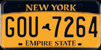 NY license plate GOU7264