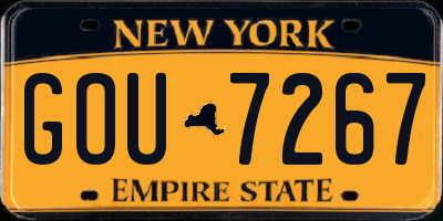 NY license plate GOU7267