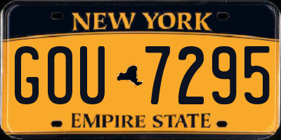 NY license plate GOU7295