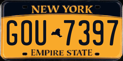 NY license plate GOU7397