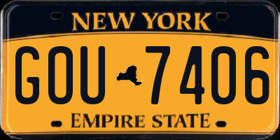 NY license plate GOU7406