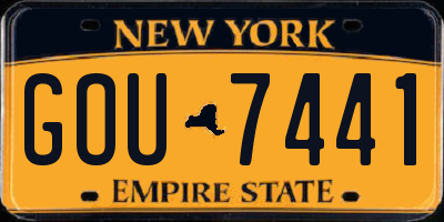 NY license plate GOU7441