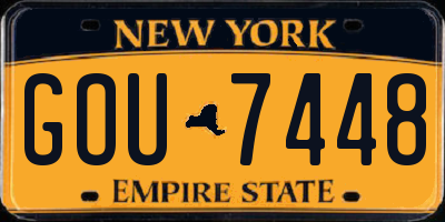 NY license plate GOU7448