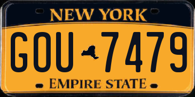 NY license plate GOU7479