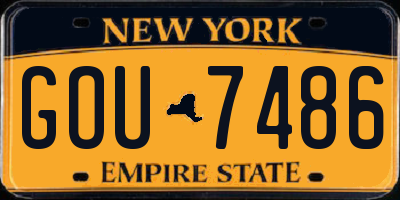 NY license plate GOU7486