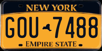 NY license plate GOU7488