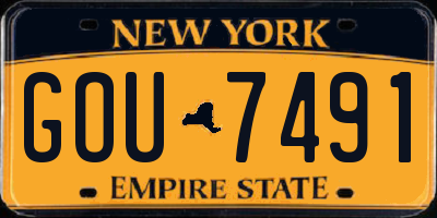 NY license plate GOU7491