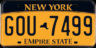 NY license plate GOU7499