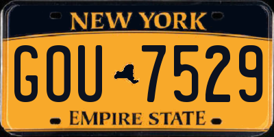 NY license plate GOU7529