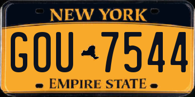 NY license plate GOU7544