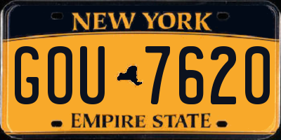 NY license plate GOU7620