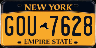 NY license plate GOU7628