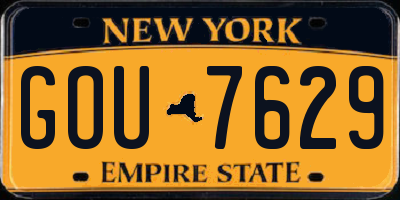 NY license plate GOU7629