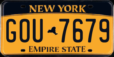 NY license plate GOU7679